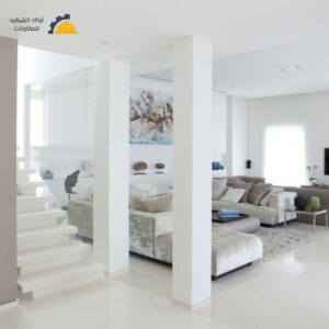 صالة المعيشة: جوهر الاسترخاء والاستضافة | أحدث أفكار تشطيب داخلي بالجبيل من خبراء أوتاد 